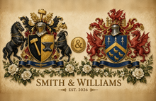 
Load image into Gallery viewer, Anniversary Dual sample page 1 — Smith &amp; Williams united arms — Herald Lab