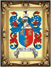 Load image into Gallery viewer, Authentic Family Coat of Arms full color - Size:  11" x 8.5"   CM 21.5 x 28