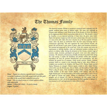 Load image into Gallery viewer, Father's Day Best Gift - Origin of the Last Name - Heraldic Document