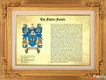 Load image into Gallery viewer, Father's Day Best Gift - Origin of the Last Name - Heraldic Document
